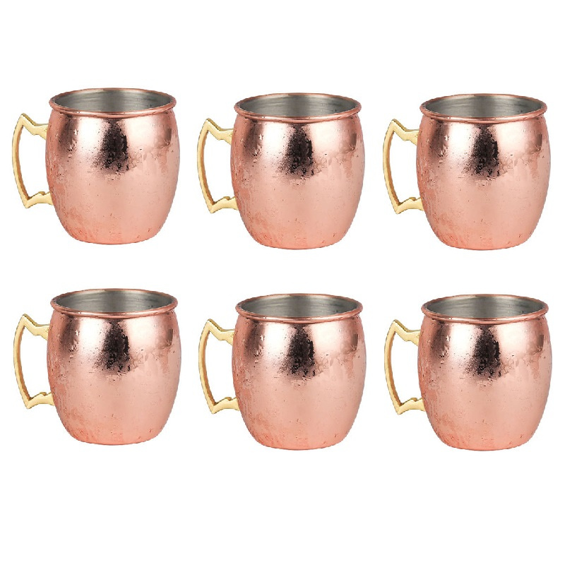 6Pcs 60ml Mule Copper Mugs Cup - Mule Copper Mug ulasan dan harga