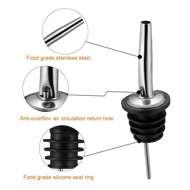 A25F-18Pc Stainless Steel Pour - Speed Pourer Cap ulasan dan harga