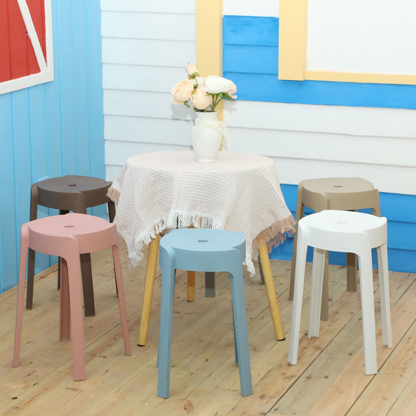 1/6 Pack Plastic Stackable Sto - Home Bar Seating ulasan dan harga