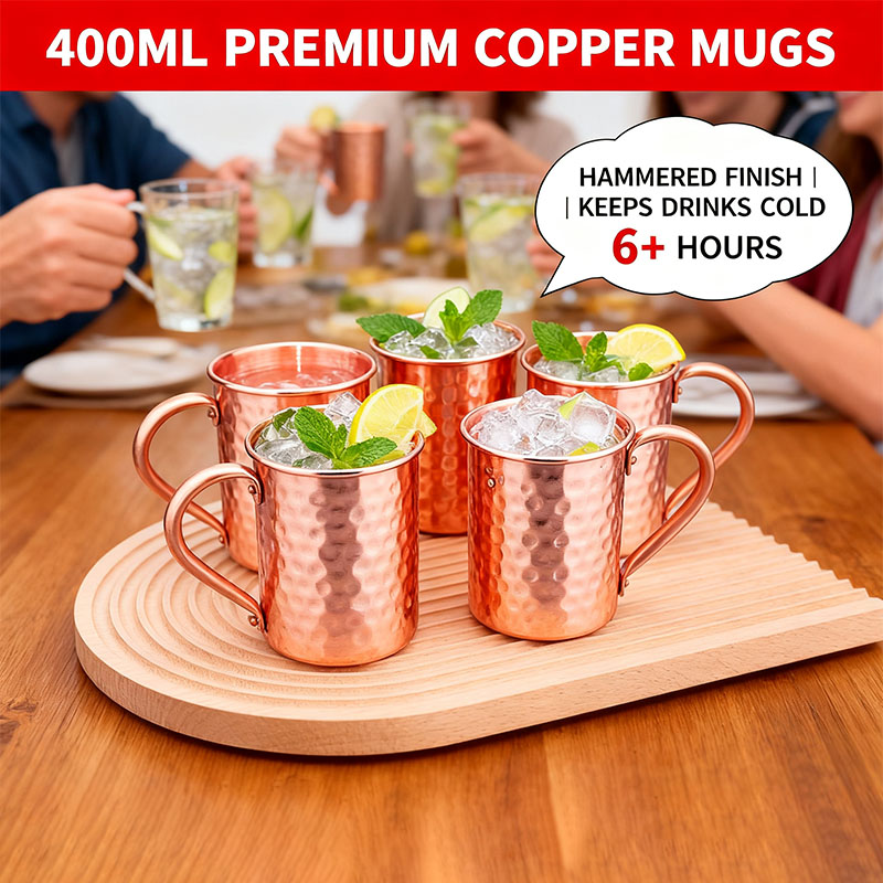 New 100% Copper Cups Pure Soli - Mule Copper Mug ulasan dan harga