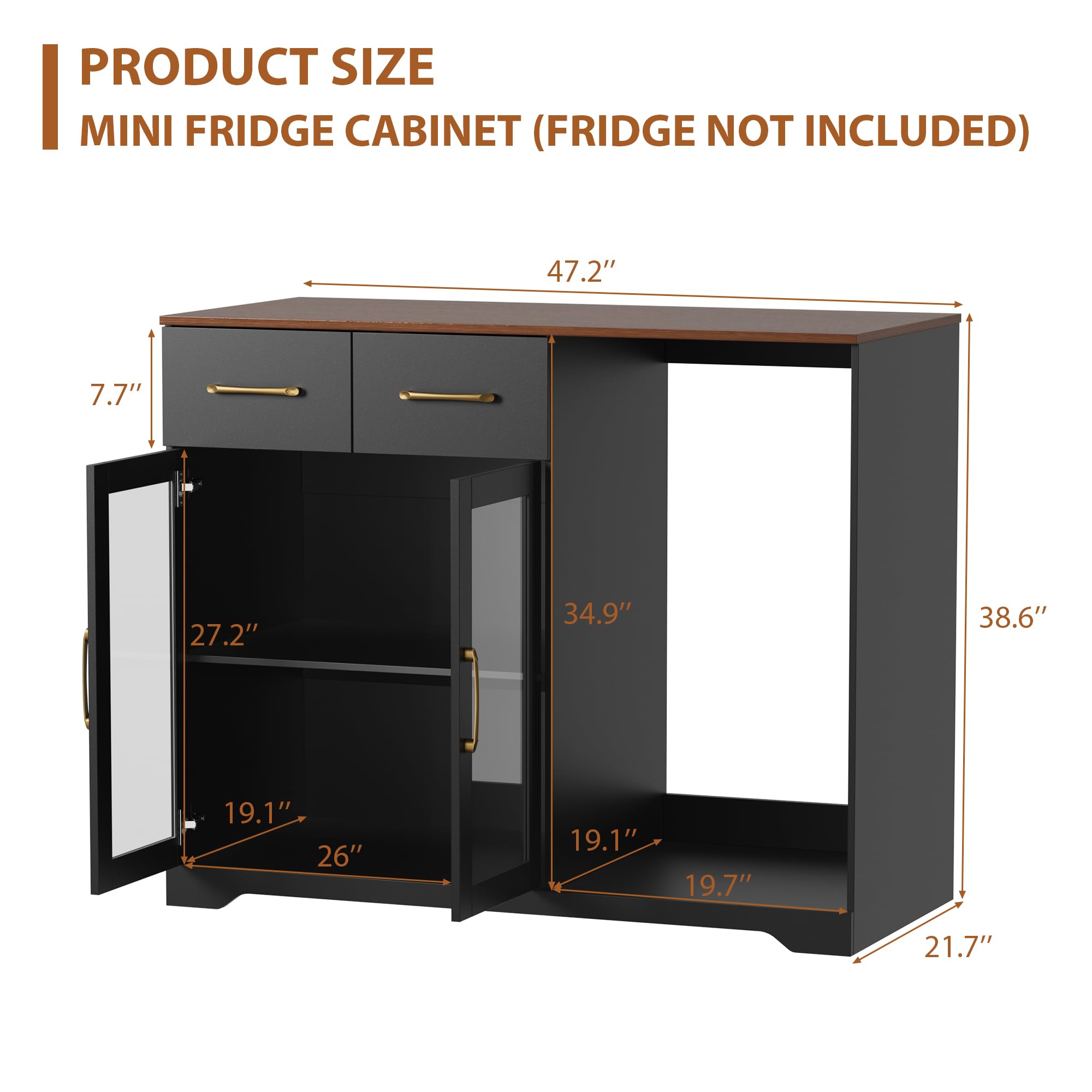 Coffee Bar Cabinet With Mini F - Home Bar And Fridge ulasan dan harga