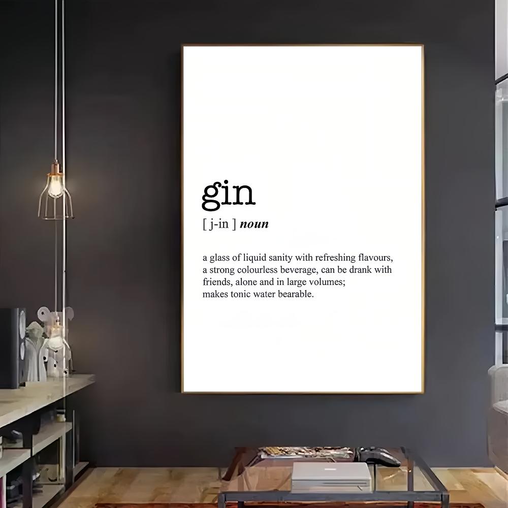 GIN Word Definition HD Wall Ar - Home Bar Word ulasan dan harga