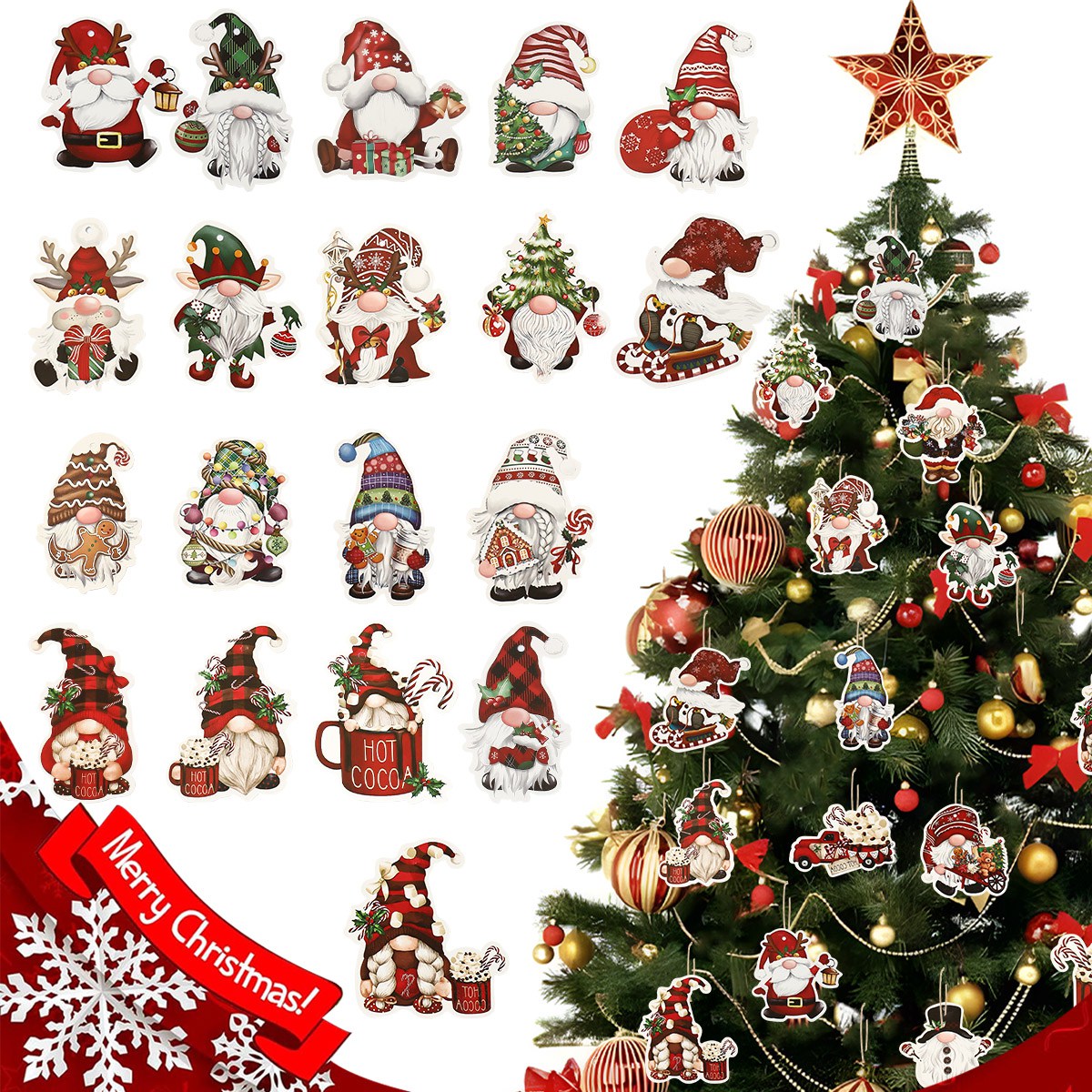 12pcs Christmas Santa Gnomes P - Home Bargains ulasan dan harga